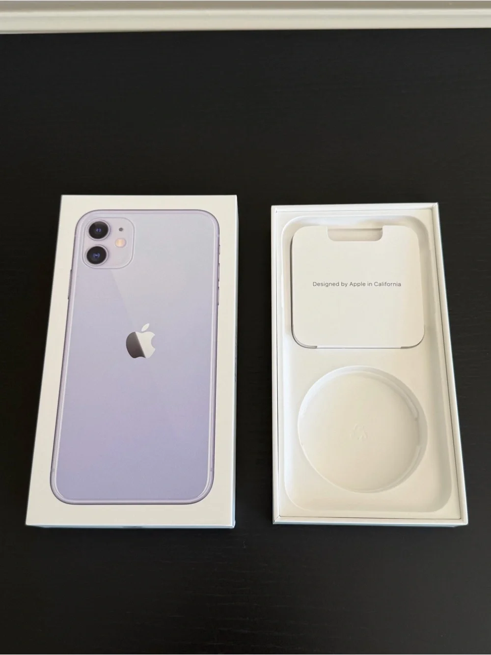 Apple iPhone 11 Purple Retail Box Only w/ Inserts & SIM Tool 64GB - NO PHONE